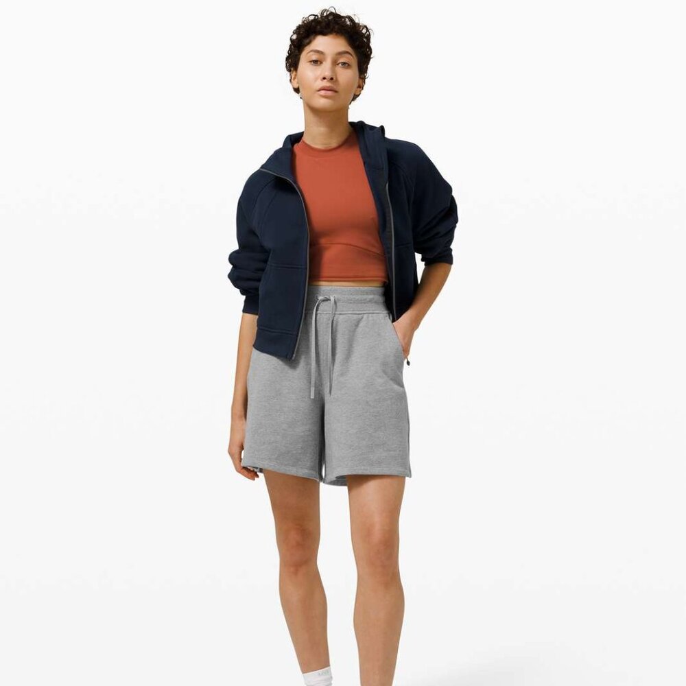Lululemon Loungeful High-Rise Short 7" Heathered Core Medium Grey
